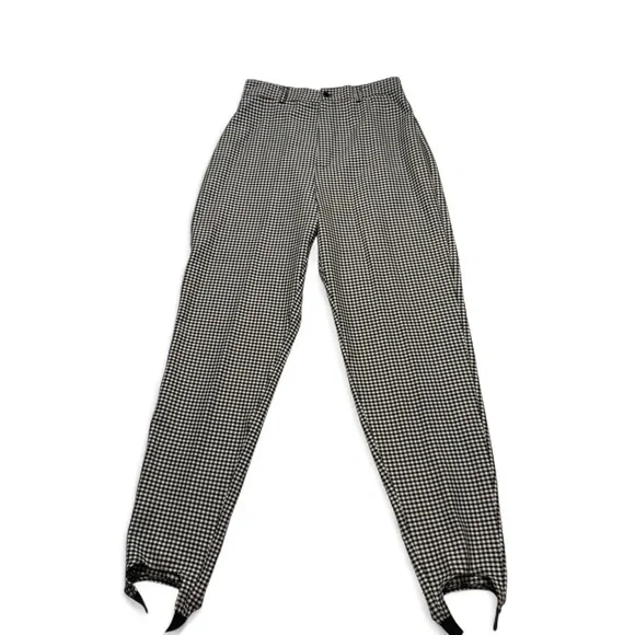 NWT Joan Walters Black and White Checkered Pants - Size 10 - Picture 2 of 7